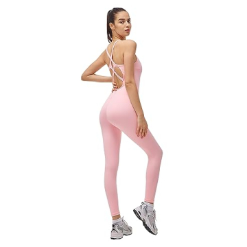 LOVESOFT Women's Sleeveless Bodysuit with Criss-Cross Back for Yoga and More