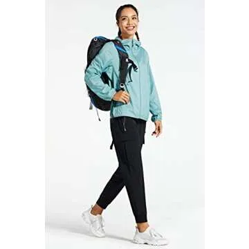 Libin Women's Cargo Joggers Lightweight Quick Dry Hiking Pants Athletic Workout Lounge Casual Outdoor, Black XL