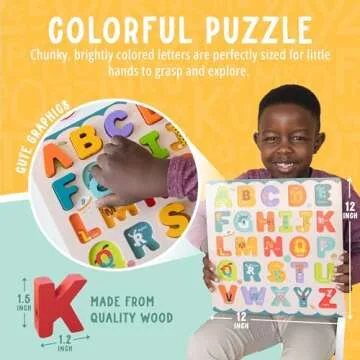 Alphabet Puzzle Wooden Learning Toys for Toddlers