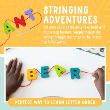 Alphabet Puzzle Wooden Puzzles for Toddlers 3 4 5 6 Year Old ABC Learning Toys for Kids with Flashcards and Whiteboard Preschool Educational for Girls Boys