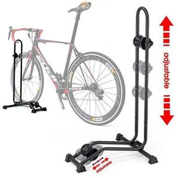BikeHand Bike Floor Stand Parking Rack Stand - for 24"-29" Mountain MTB & Road Bikes Bicycles Indoor Outdoor Garage Storage - Classic for 1 Bike