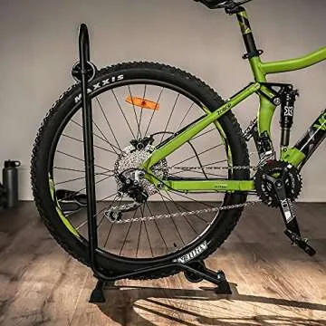 BikeHand Bike Floor Stand Parking Rack Stand - for 24"-29" Mountain MTB & Road Bikes Bicycles Indoor Outdoor Garage Storage - Classic for 1 Bike