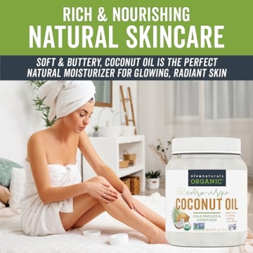 Viva Naturals Organic Coconut Oil for Cooking & Skincare - 54 oz
