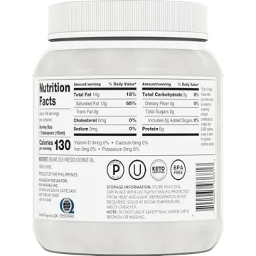 Viva Naturals Organic Coconut Oil for Cooking & Skincare - 54 oz