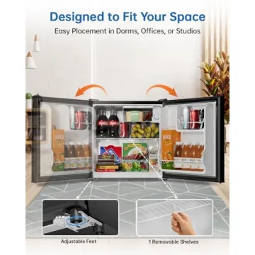 Frostorm Mini Fridge 1.6 Cu Ft - Quiet & Compact Design