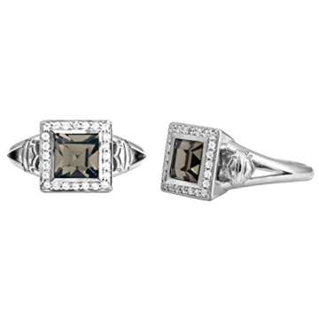 Harley-Davidson Women's Ring, Black Ice Crystal Outline Bling Ring HDR0362 (9)