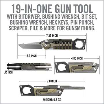Real Avid Pistol Tool | 19-in-1 Handgun Utility Multitool