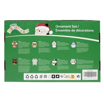 Squishmallows Mini Christmas Tree Ornaments, 8-Pack