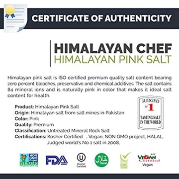 Premium Himalayan Chef Pink Himalayan Salt for Gourmet Cooking