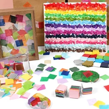 Simetufy 5400 PCS Colorful Tissue Paper Squares for Crafts
