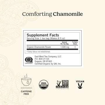 Yogi Tea Comforting Chamomile Tea - 16 Tea Bags per Pack (6 Packs) - Organic Chamomile Tea Bags - Supports a Good Night's Sleep & Occasional Stomach Discomfort - Made from Organic Chamomile Flower