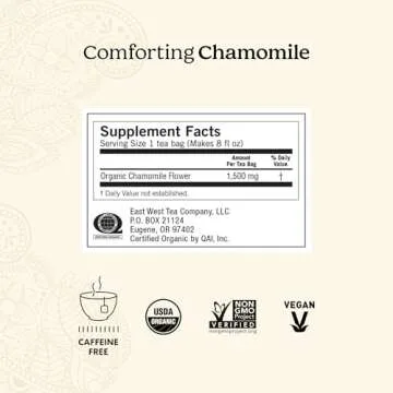 Yogi Tea Comforting Chamomile Tea - 16 Tea Bags per Pack (6 Packs) - Organic Chamomile Tea Bags - Supports a Good Night's Sleep & Occasional Stomach Discomfort - Made from Organic Chamomile Flower