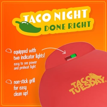 Taco Tuesday Deluxe 10-inch 6-Wedge Quesadilla Maker