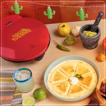 Taco Tuesday Deluxe 10-inch 6-Wedge Quesadilla Maker