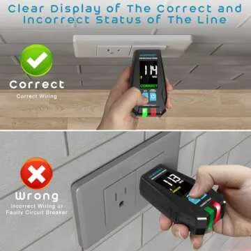 DURFICST GFCI Outlet Tester with HD LCD Display - Electrical Safety