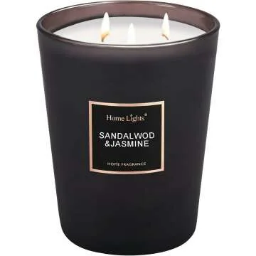HomeLights Scented Candles 33.3 Oz Natural Soy
