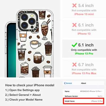 MOSNOVO Case for iPhone 13 Pro, [Buffertech 6.6ft Military-Grade Drop Protection] [Anti Peel Off Tec...