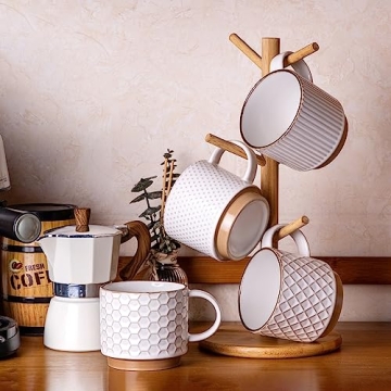 GBHOME Stackable Coffee Mugs - Chic & Durable Design