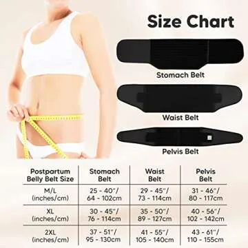 3 in 1 Postpartum Belly Support Recovery Wrap – Postpartum Belly Band, After Birth Brace, Slimming Girdles, Body Shaper Waist Shapewear, Post Surgery Pregnancy Belly Support Band (Midnight Black, XL)