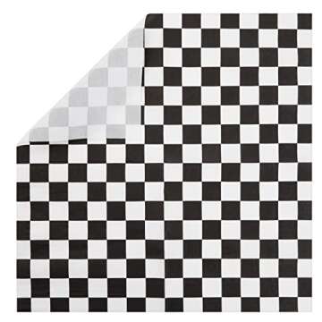 Juvale 144 Piece Race Car Birthday Party Supplies with Checkered Flag Plates, Napkins, Cups, and Cutlery (Serves 24)
