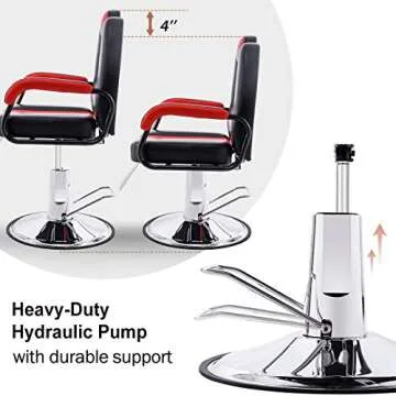 Merax Barber Chair with 20% Wider Seat and Hydraulic Pump