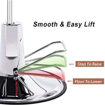 Merax Hydraulic Recliner Barber Chair for Hair Salon with 20% Extra Wider Seat & Heavy Duty Hydraulic Pump, 2021 Upgraded Salon Beauty Equipment (Black & Red).