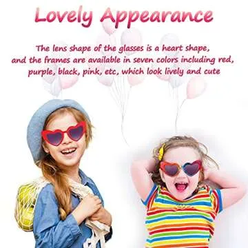 Bright Kids Heart-Shaped Sunglasses Set for Toddlers