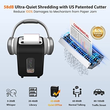 VidaTeco 14-Sheet Micro Cut Paper Shredder for Home Office