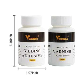 Gold Leaf Adhesive Set: Perfect for Arts & Crafts Projects