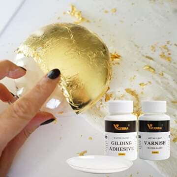 Gold Leaf Adhesive Set: Perfect for Arts & Crafts Projects