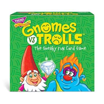 Trend Enterprises Gnomes vs Trolls Three Corner Strategy Game, Inc. - Family-Friendly Card Games