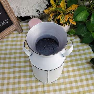 SHCiHui Metal Flower Pot for Home and Garden Charm