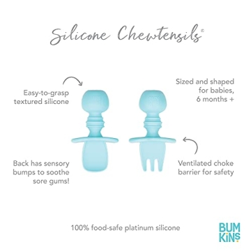 Bumkins Baby Utensils Set for Easy Self Feeding and BLW