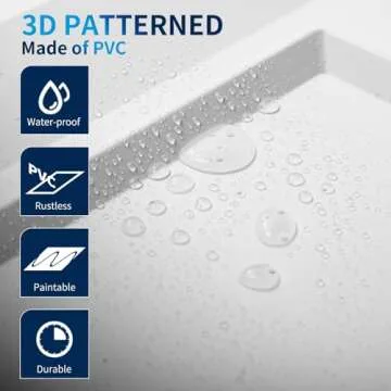 Art3dwallpanels Ceiling Tiles 24 x 24 Drop Ceiling Tiles, 12 Pack Drop in High Grade PVC Wall Panels, Fire Rated, Waterproof, Light Weight, Cover 48 Sq.Ft, White