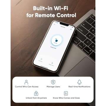 eufy Smart Lock C30 with Door Lever, Keyless Entry Door Lock, Built-in WiFi Deadbolt, Smart Lock for...