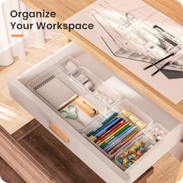 A-LuGei Clear Drawer Organizer Holds 177 Items