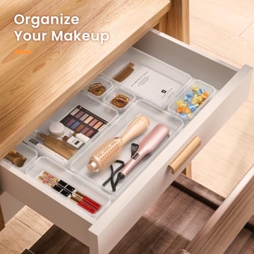 A-LuGei Clear Drawer Organizer Holds 177 Items