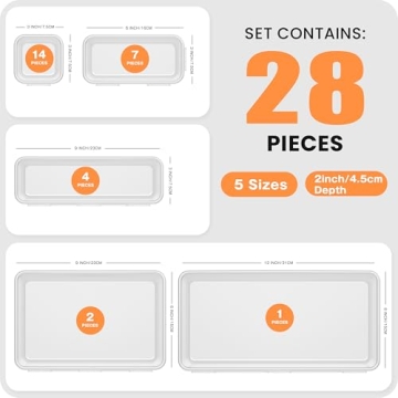 A-LuGei Clear Drawer Organizer Holds 177 Items