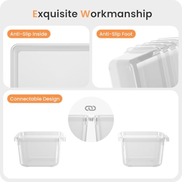 A-LuGei Clear Drawer Organizer Holds 177 Items