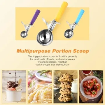 Versatile Ice Cream Scoop Set - 3 Sizes Included for Easy Use