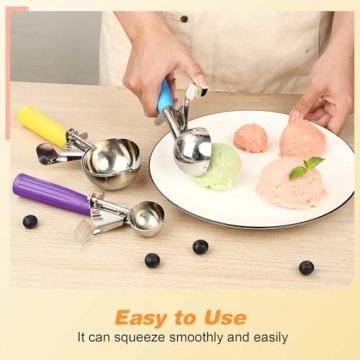 Versatile Ice Cream Scoop Set - 3 Sizes Included for Easy Use