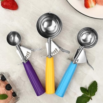 Versatile Ice Cream Scoop Set - 3 Sizes Included for Easy Use