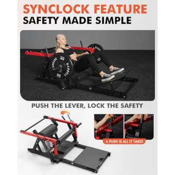 GMWD Hip Thrust Machine, 800LBS Plate-Loaded Glute Bridge Machine with Weight Holder, Heavy Duty But...