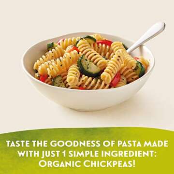Tolerant Organic Chickpea Rotini Pasta (8 oz) - Free from Allergens - Gluten Free, Vegan, Paleo, Pla...