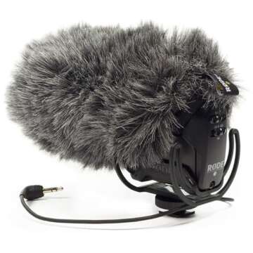 RØDE DeadCat VMP+ Windshield for VideoMic Pro+ Artificial Fur Wind Shield Furry Cover,Grey
