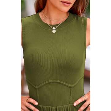 PRETTYGARDEN Womens Jumpsuit Summer 2025 Sleeveless Crewneck Stretchy One Piece Jumpsuits for Women ...