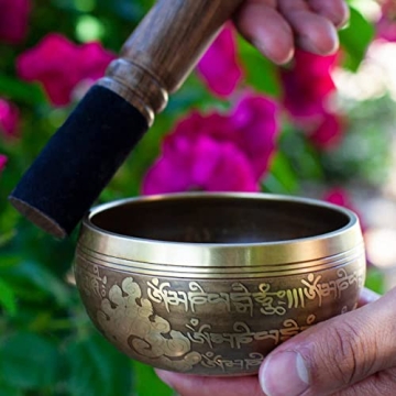 Healing Tibetan Singing Bowl Set with Art