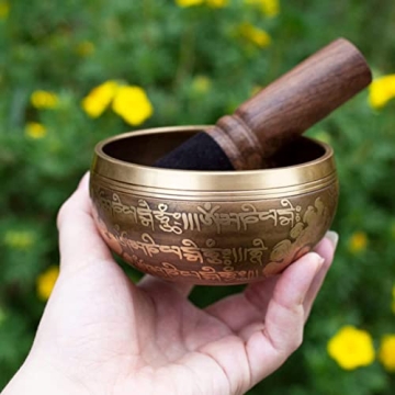 Healing Tibetan Singing Bowl Set with Art