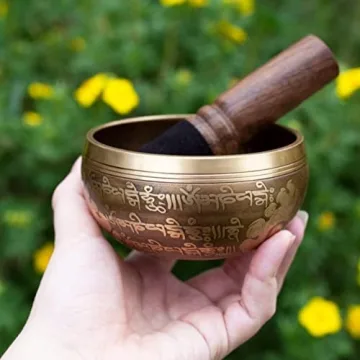 Healing Tibetan Singing Bowl Set with Art