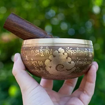 Healing Tibetan Singing Bowl Set with Art